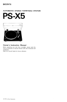 Sony PS-X5 - Service Manual 